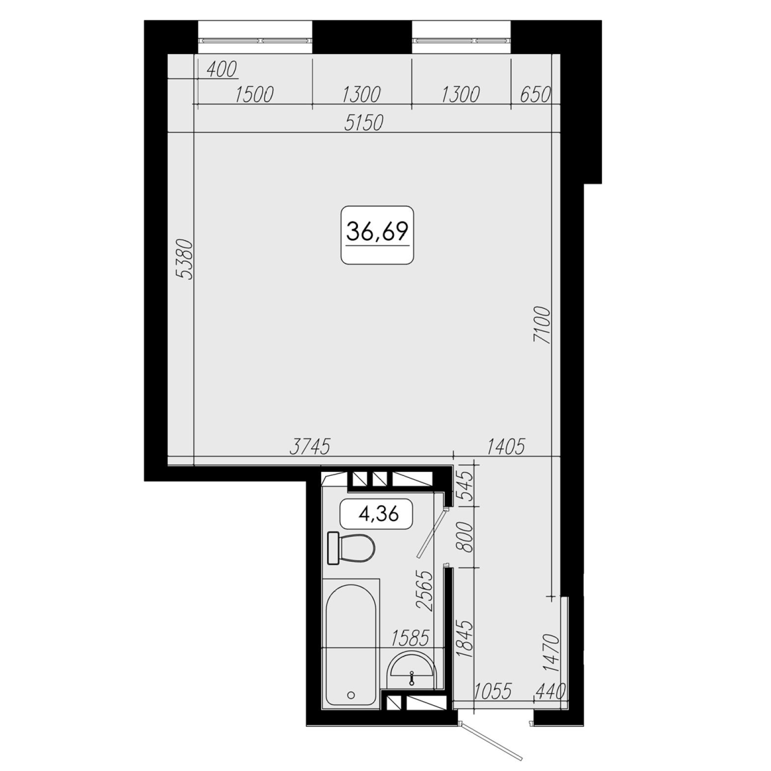 2-комн. квартира за 10 572 240 р в ЖК Премиум парк (Premium park), 53,94  м2, дом №1. ID кв.- 100280