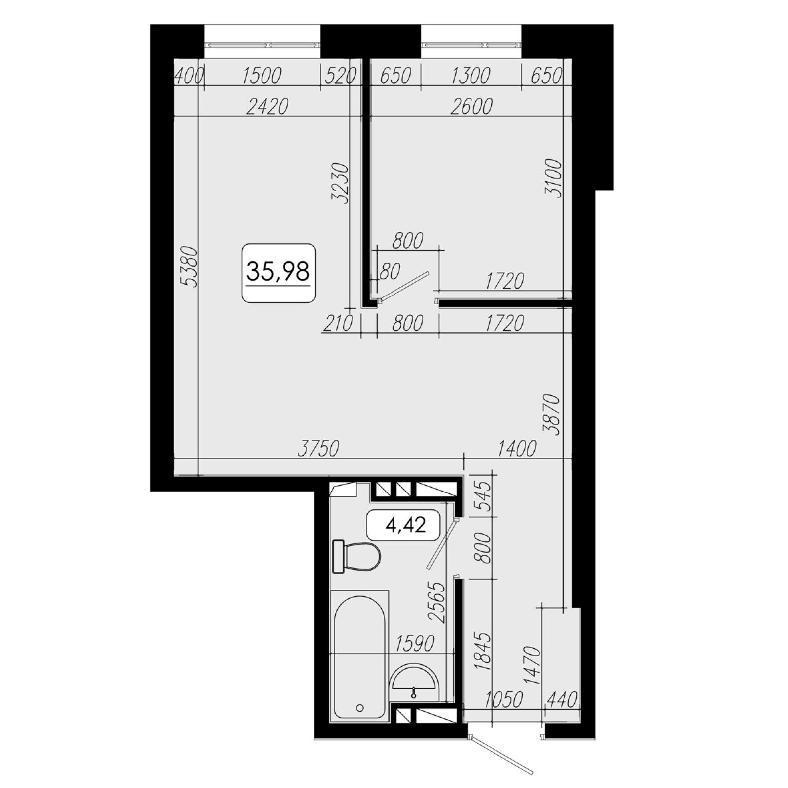 2-комн. квартира за 13 662 720 р в ЖК Премиум парк (Premium park), 53,37  м2, дом №1. ID кв.- 98895