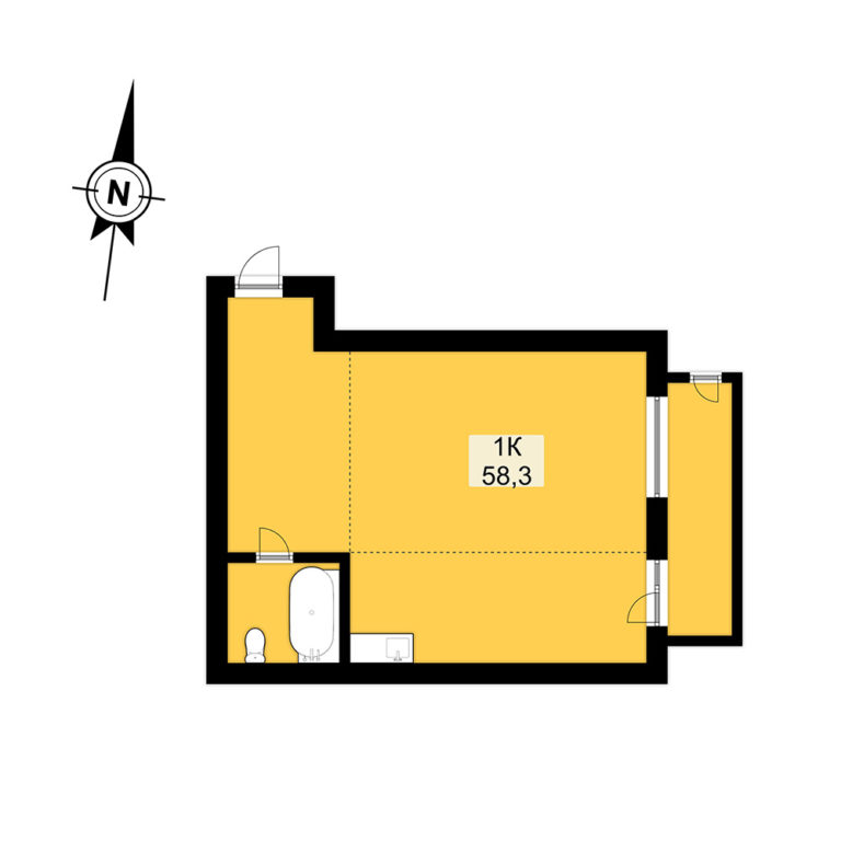 ЖК Антарес, 1-комн кв 58,3 м2, за 9 560 347 ₽, 16 этаж