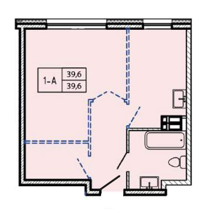 ЖК Карамель, 1-комн кв 39,6 м2, за 4 711 014 ₽, 5 этаж