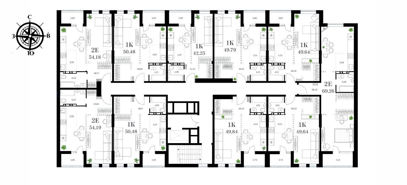 План на этаже дома №1, кв. №133, за 28 445 800 ₽