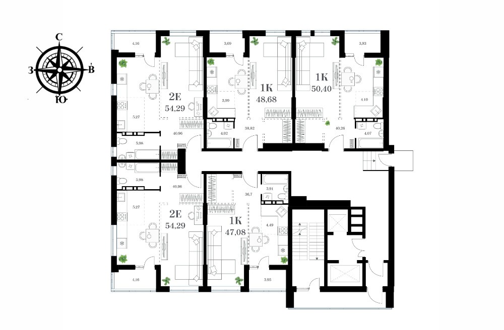 План на этаже дома №1, кв. №231, за 26 259 750 ₽