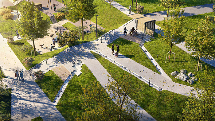 Жилой комплекс «Босфорский парк» концепция «многоуровневого ландшафта»